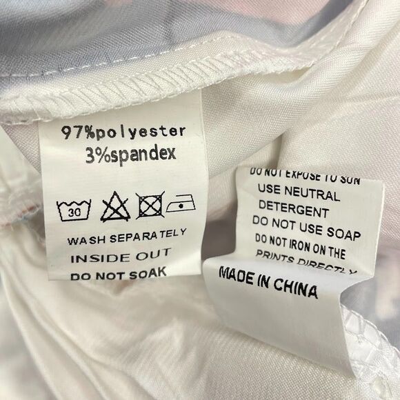 SheShow White Christmas Satin Pajama Set Women Size 3XL Long Sleeve Wide Leg NEW - Picture 8 of 16